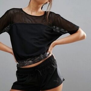 Puma Active Training Cropped Mesh Top Size Medium